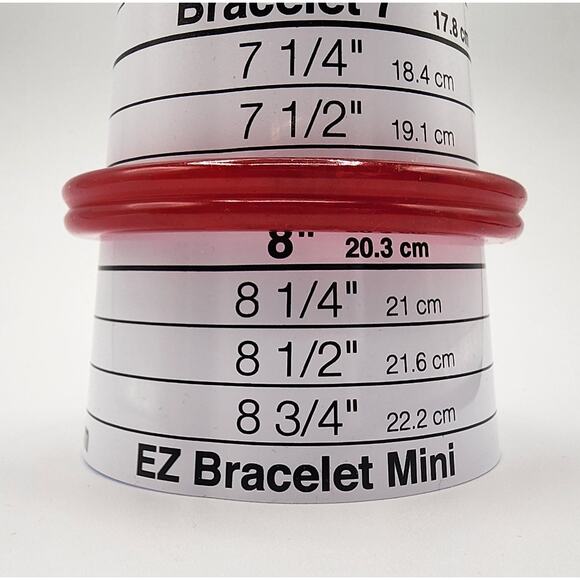 Vintage Bakelite Bangle Cherry Red Ribbed Edge Simichrome Tested 7.75" Bracelet - Picture 8 of 8